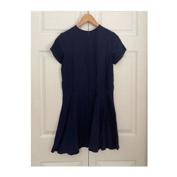 Dusen Dusen Navy Silk Swing Dress - Picture 4 of 4